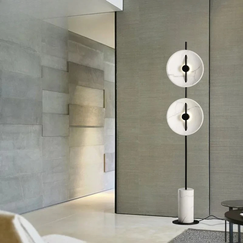 

Modern luxury marble floor lamp designer, living room, study, bedroom, bedside, exhibition hall, soft decoration floor lamp