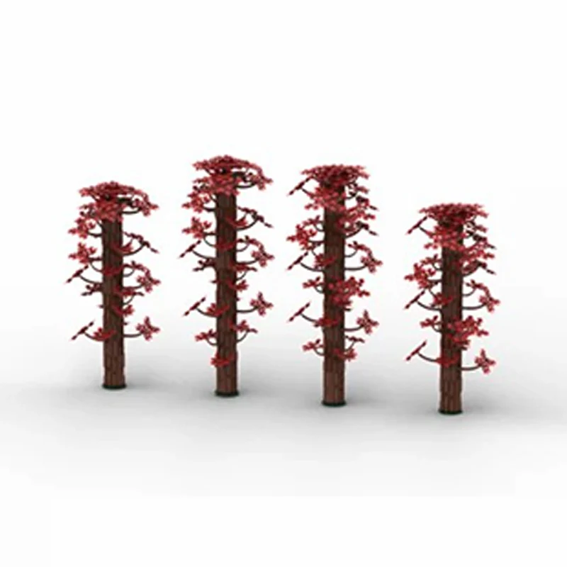 Creators Plant Series Model MOC Building Bricks Red Foliage Pack Modular Technology Gifts Holiday Assemble Children Toys Suit