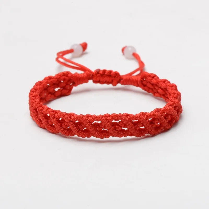 1pcs Handmade Braided Lucky Red Thread Bracelet Adjustable Ethnic Braslet Men Women Friendship Braclet Yoga Meditation Bracelet