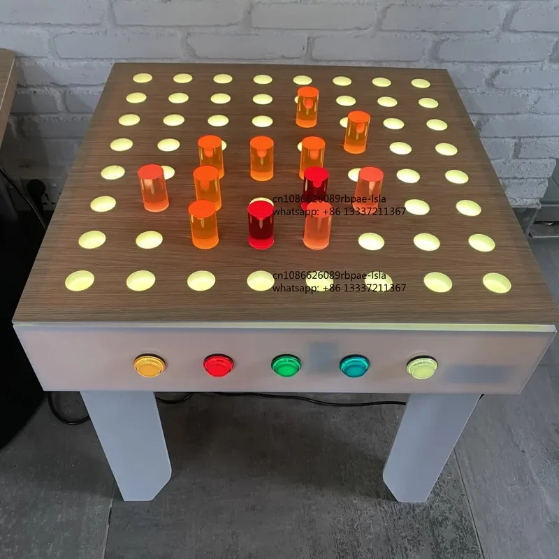 Kids Sensory Training Equipment Light up Sensory Toy Light Bright Peg Board with Acrylic Colorful Pins for Autism Learning