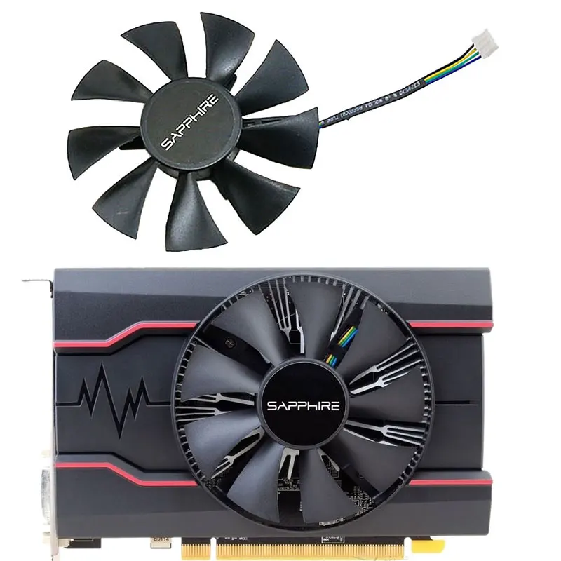 

NEW 87MM 4PIN GA91A2H RX 550 560 GPU Fan，For Sapphire RX 550 560 460 R7 360 Graphics card cooling fan