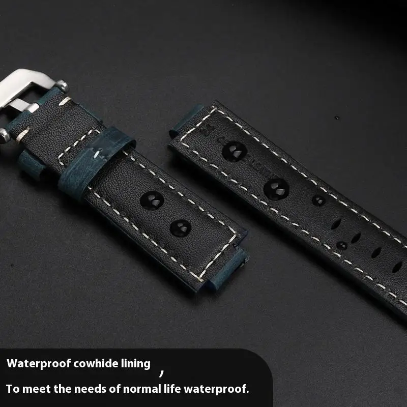 Correa de reloj de piel de vaca esmerilada Retro para Casio G-SHOCK GM-110 GA-110/100, pulsera de cañón de acero pequeño GM-110 modificada