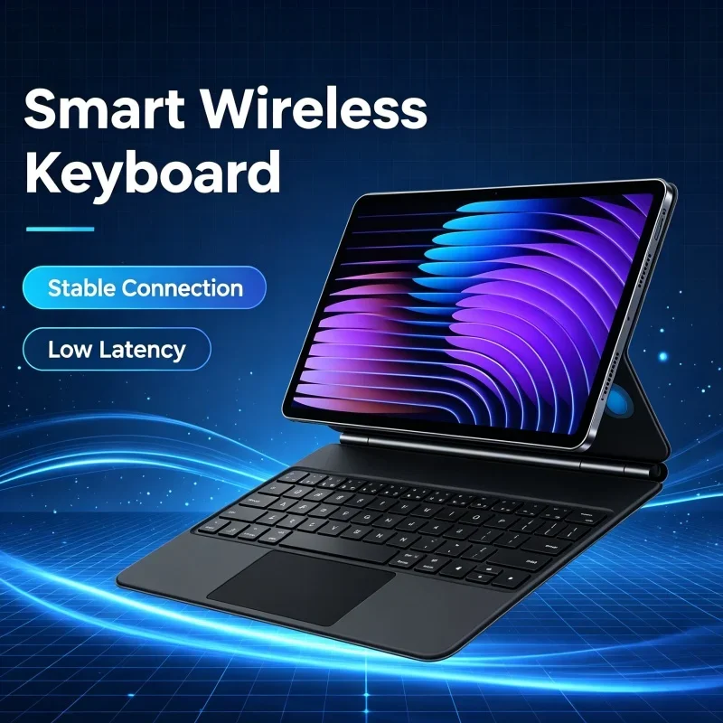 Detachable Bluetooth Keyboard Cover for Xiaomi Pad 7 8 Pro 11.2 Inch Suspended Magnetic Folio Case with Touch Control Touchpad