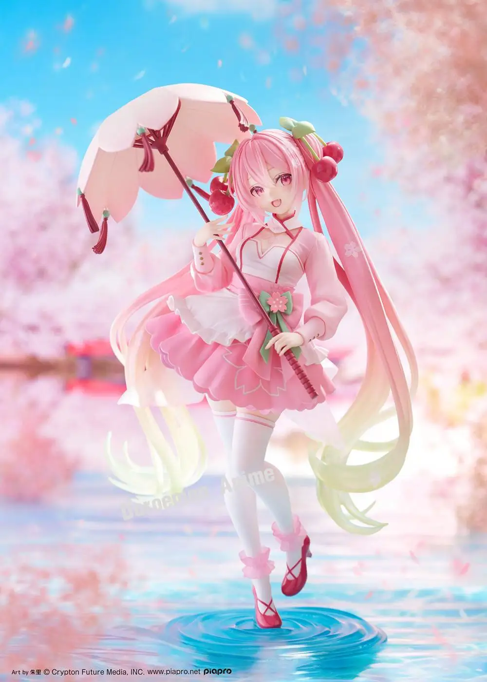 Preordine originale Taito Artista Capolavoro Hatsune Miku Sakura Sakura Dress Ver. Modello di decorazione da tavolo con figura di ragazza Kawaii Miku