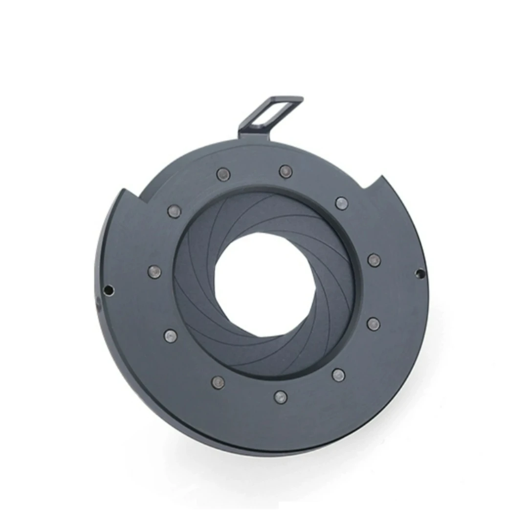 1.8-22mm Mechanical Diaphragm Continuously Variable Iris Integrated Aperture Stop Microscope Camera Laser Optical Light Module