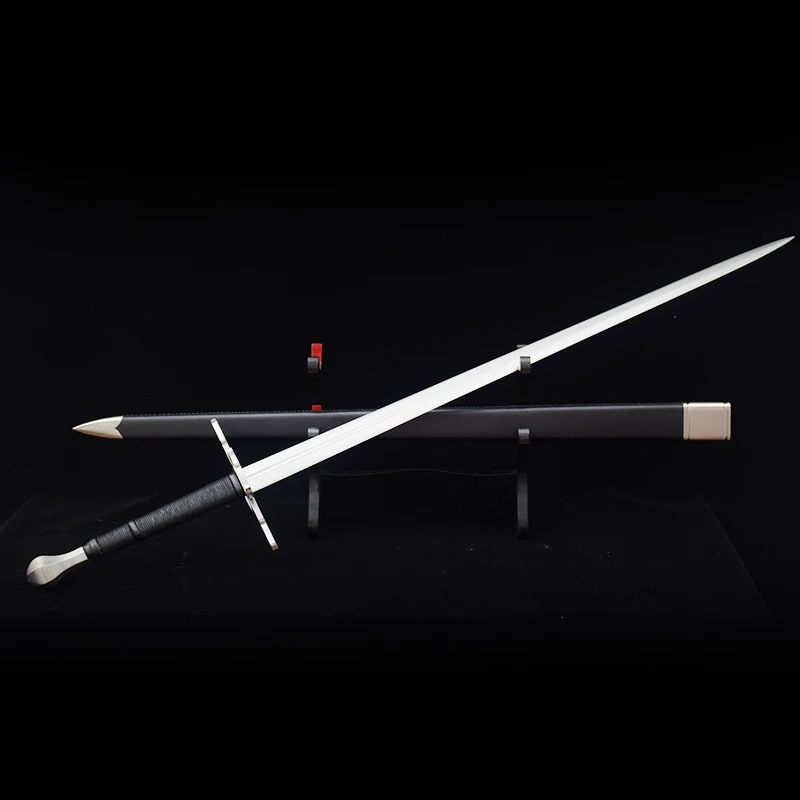 Training Sword, Replica Medieval Swords, Full Tang Blade, Hand Forged, Spring Steel, Battle Ready, Sharp for Cutting Training
