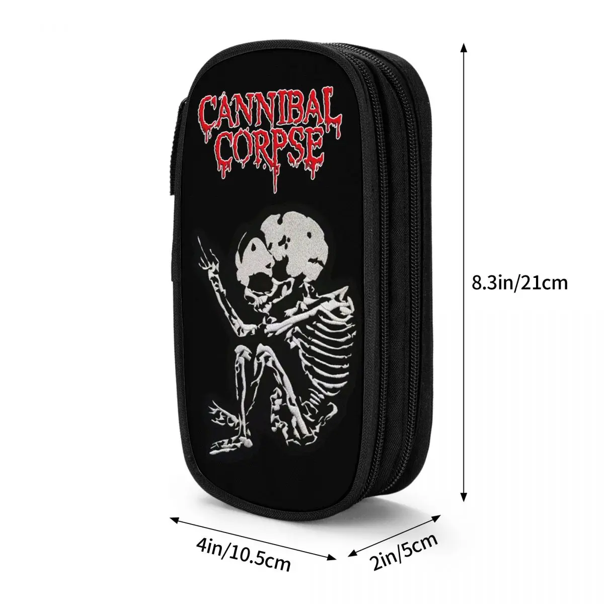 Cannibal Corpse Heavy Metal Band Horror Pencil Case for Students Gifts Pen Box Pencil Bag Stationery Supplies Pen Holder Bag