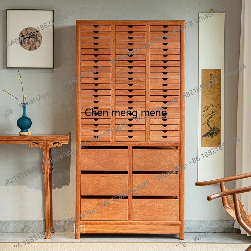 Myanmar rosewood tea Chinese tea cake cabinet Ming-style storage cabinet