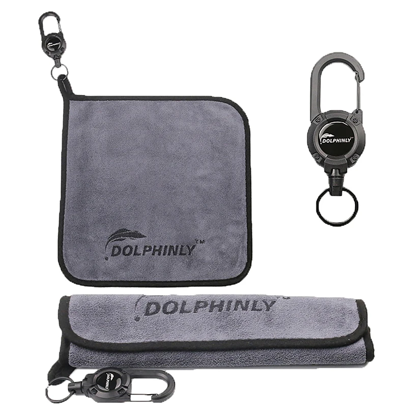 【F】Special Buckle Fishing Towel With D-shaped Hook Portable Thickened Anti Slip And Hand Wiping Properties Outdoor Fishing Tool