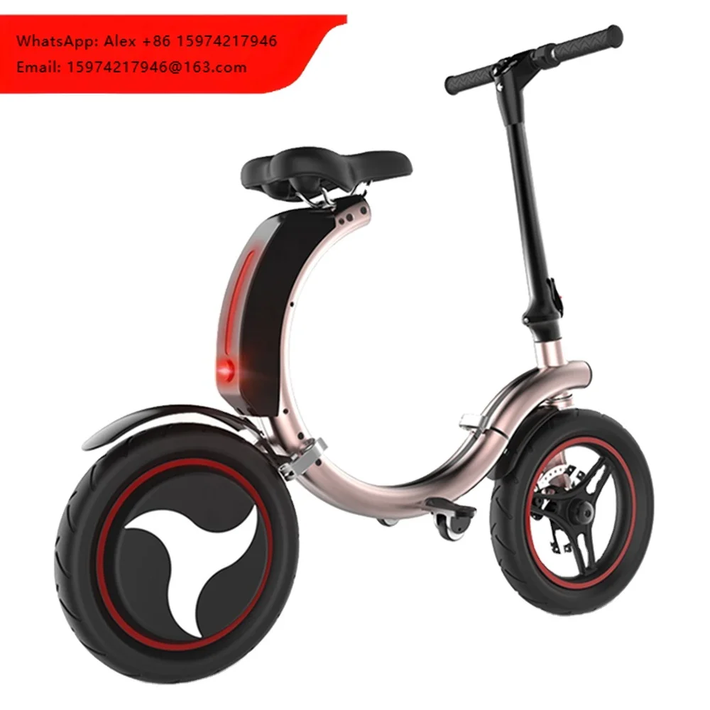 

2026 New 14 Inches 350w Digital Electronic Front Brake Foldable Scooter Adult Anti Slippery Pedal 2 Wheel Stand Up 10AH