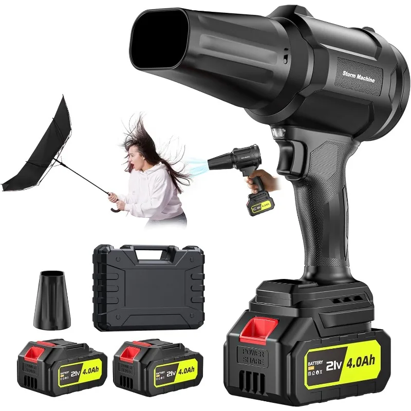 

Electric-Cordless-Leaf-Blower - 400000RPM Handheld Leaf Blower - 1 X 4.0Ah Batteries and Charger Included, Lightweight Leaf
