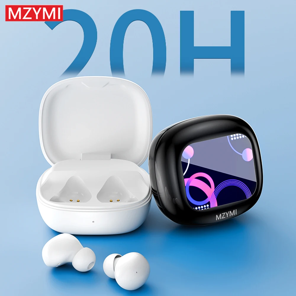 

MZYMI S09 ANC Ture Wireless Earphones TWS Bluetooth5.4 Headphones Touch Screen Active Noise Cancelling HiFi Stereo Headset