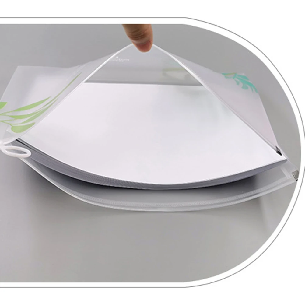 

4 Pcs Bags Transparent Zipper Pockets ganizer Stationery Holder PP School File Pockets Home Students Accessories Use