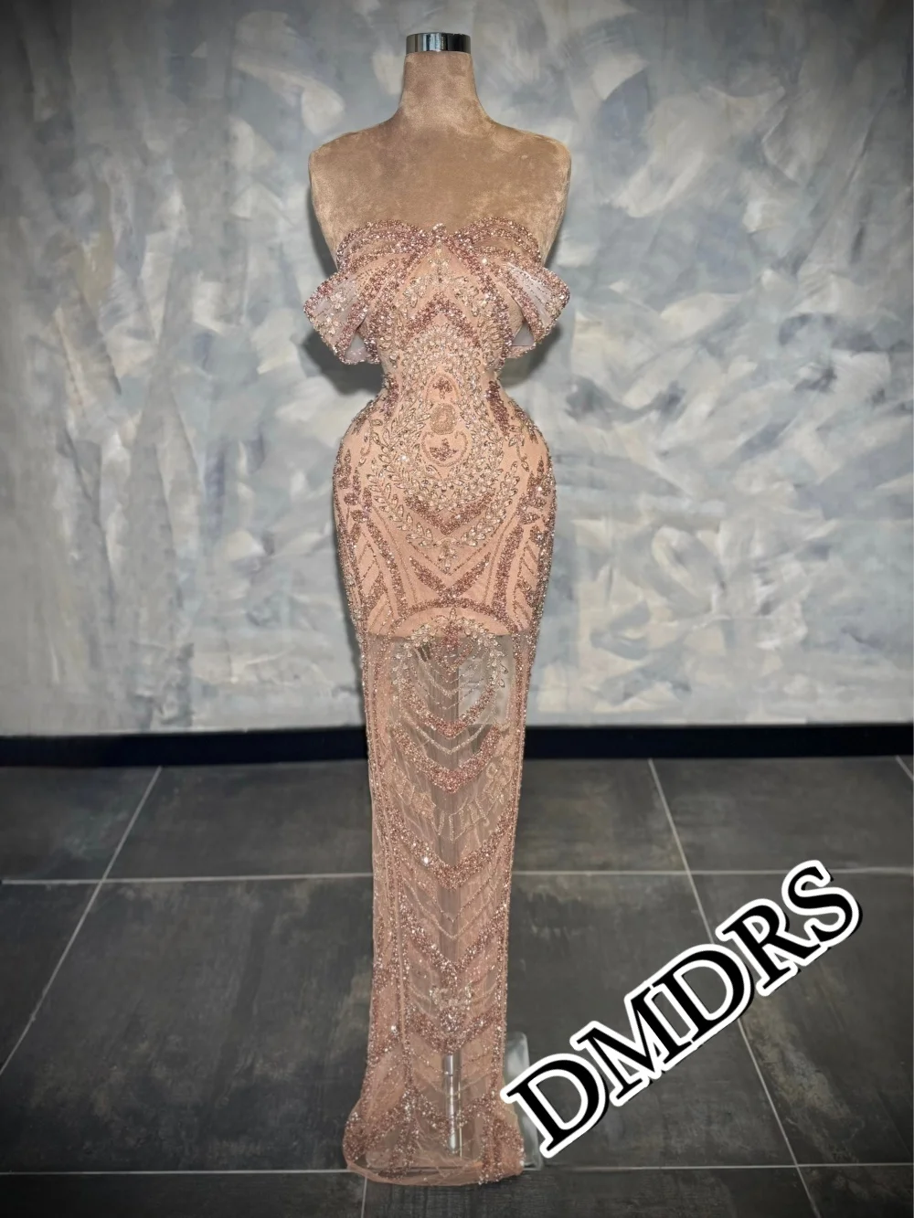 DMDRS Romantische off-shoulder avondjurk 2026 Prachtige strapless feestjurk Klassiek met kristallen verfraaid tot de grond Feestjurk