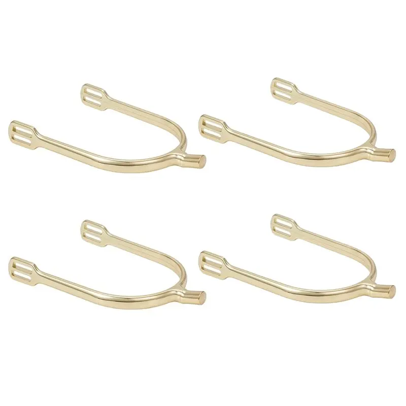 【Big Sale !!】Equestrian For Horseback Riding Boot Compatible 2 Pairs Aluminum Alloy Cavalry Spurs Gold