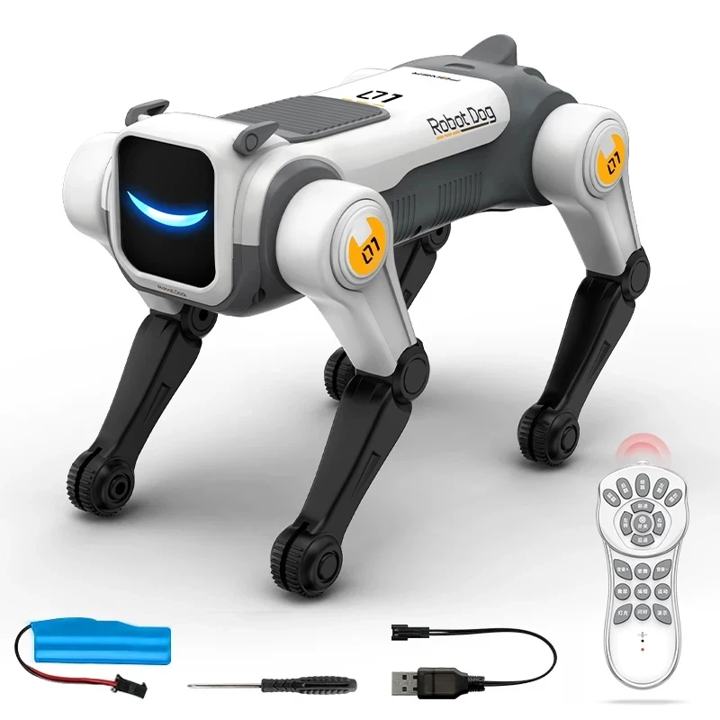 2026 Hot-Selling Intelligent AI Remote Control Robot Dog Voice ComMand Programmable Song And Dance Electronic Stunt Bionic Accom