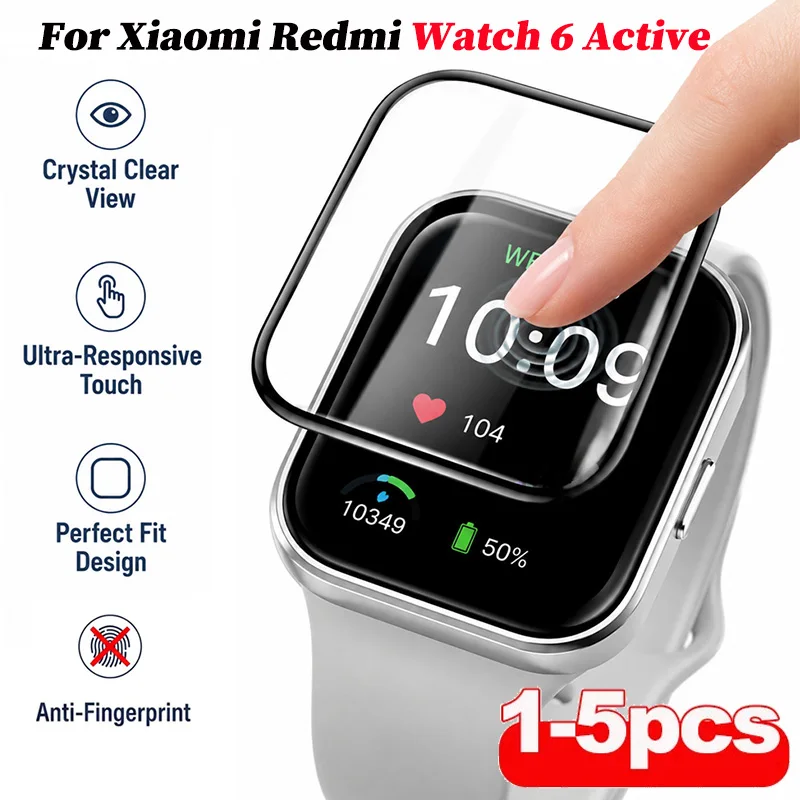 Screen Protector for Xiaomi Redmi Watch 6 Active HD Anti-scratch Full Coverage Protective Film Accessories (Not Glass)