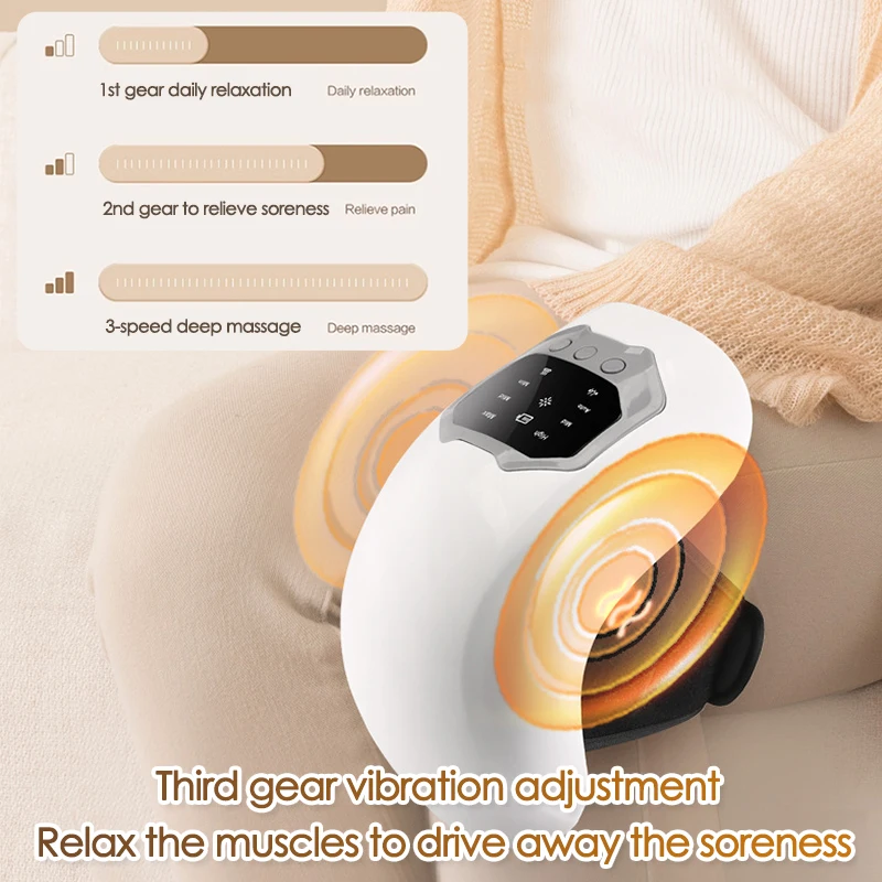 

Умный массажер для колена, красный свет, массаж и терапия, вибрационный физиотерапевтический аппарат, горячий компресс, массажер для коленного сустава