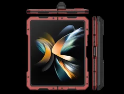 R-just Rugged Armor 360 Full Mobile Phone Case For Samsung Galaxy Z Fold 6 Fold 7 Fold 4 5 6 7 Metal Aluminum Shockproof Cover