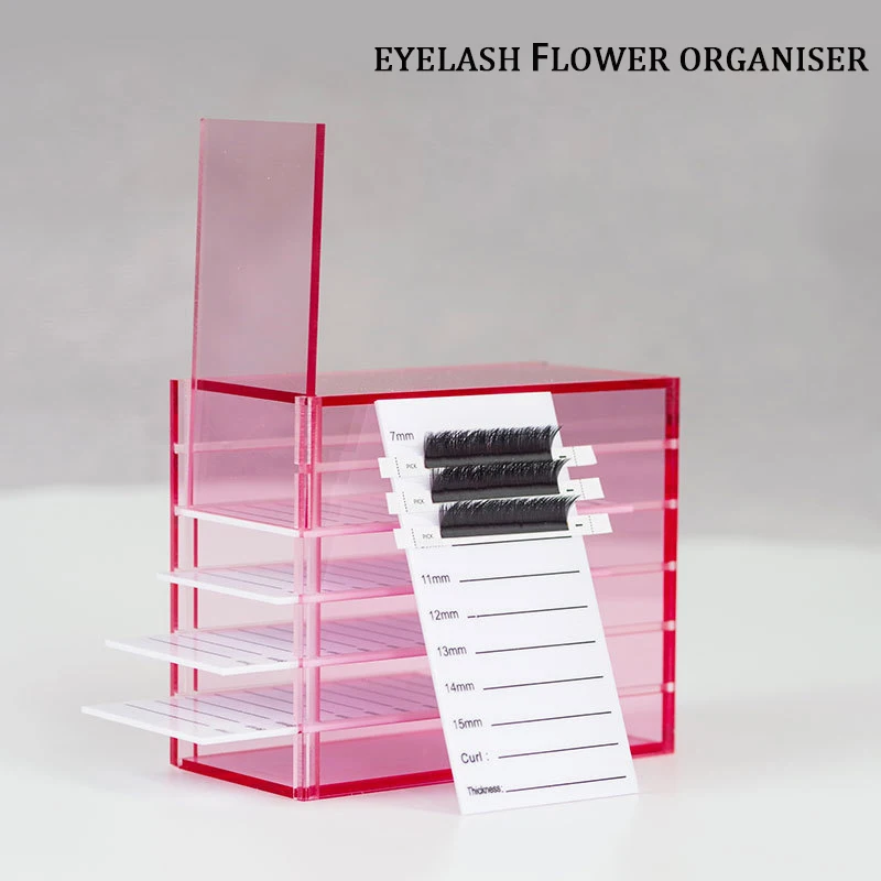 Wholesale Eyelash Extensions Pallets Organizer False Lash  Holders Box 5 Layers Acrylic Storage Eyelashes  Makeup Tools Supplies