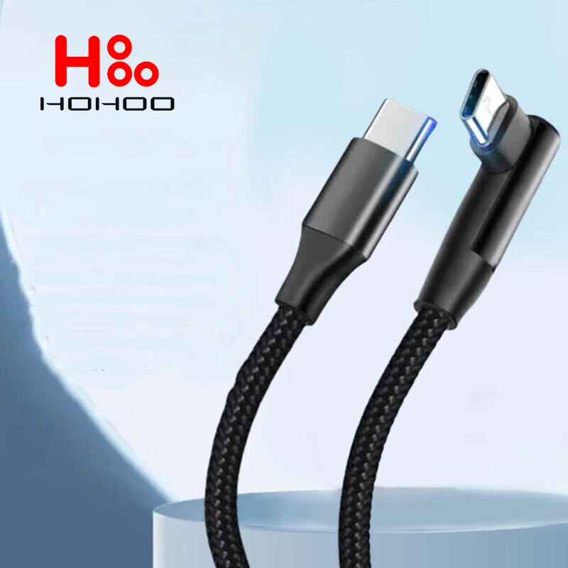 90 Degree Elbow USB C Type C Cable 100W 5A Fast Charging Data Cord For Huawei mate Xiaomi Redmi games console USB C Type C Cable