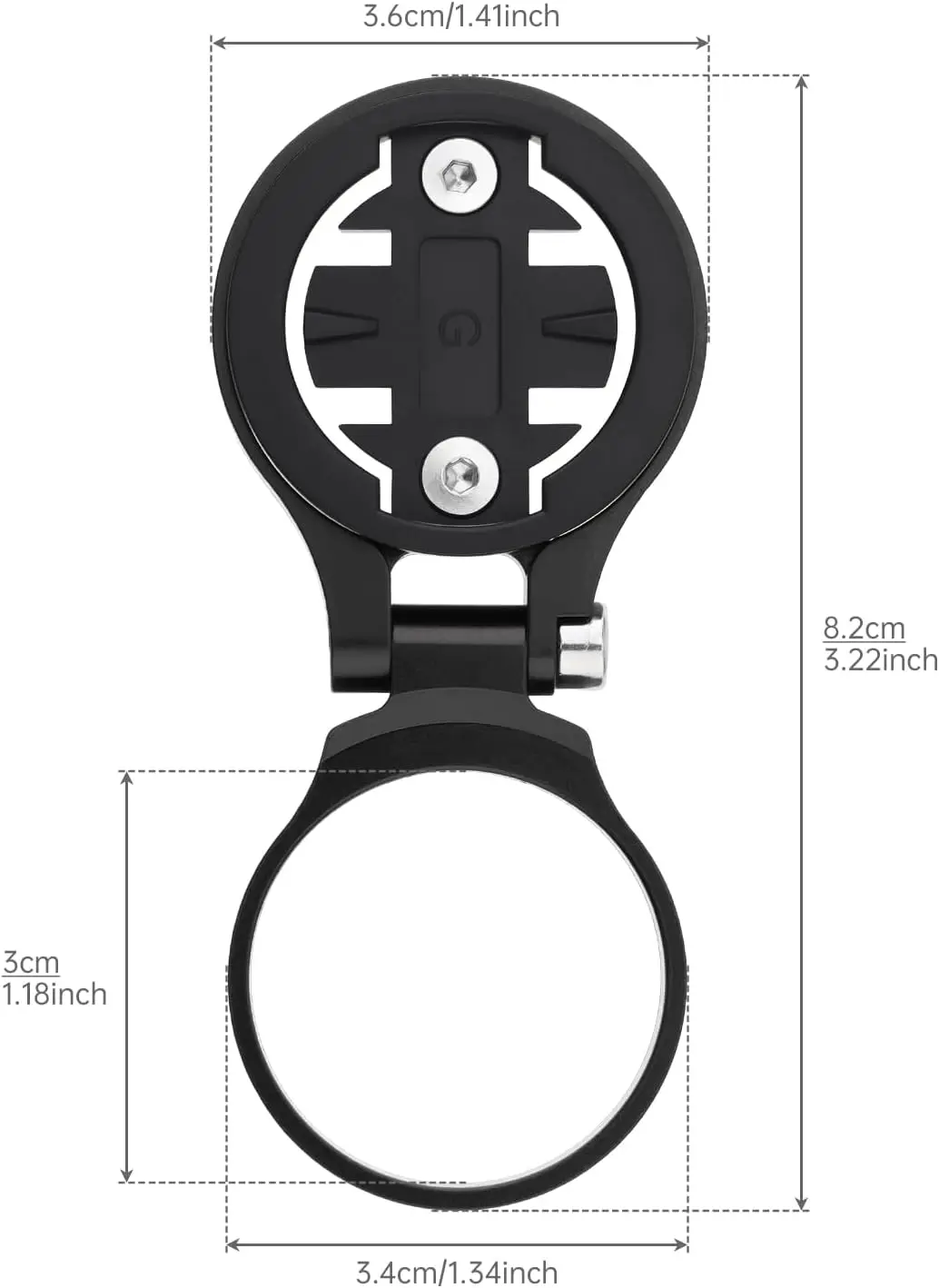 Adjustable Bike Computer Mount, Aluminum Stem Top Cap Bicycle GPS Holder Compatible with Garmin/Wahoo/GoPro Cap Mount gallery 1