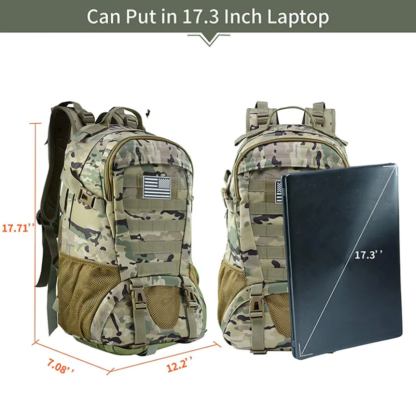 35l taktischer Militär rucksack Armee Molle Angriff Rucksack Outdoor-Reisen Wandern Rucksäcke Camping Jagd Klettern Casual Taschen