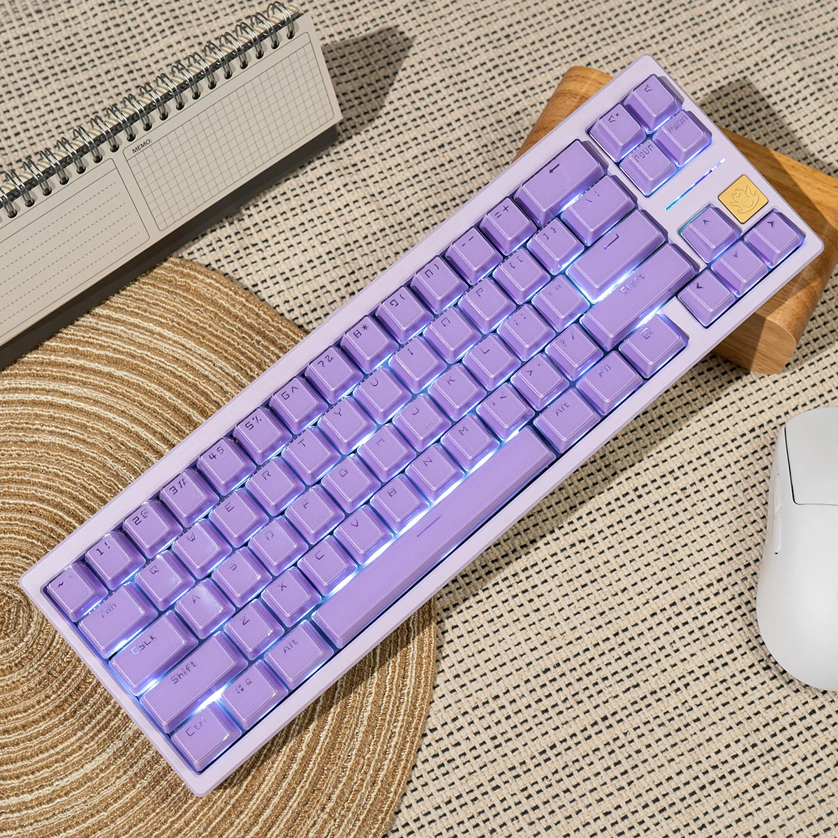 Mad 60he Mad 68he Ace68 Crystal Theme Keycaps134Keys Or 106Keys ABS OEM Profile Keycaps For Wooting 60he Aula Hero 68he Keyboard