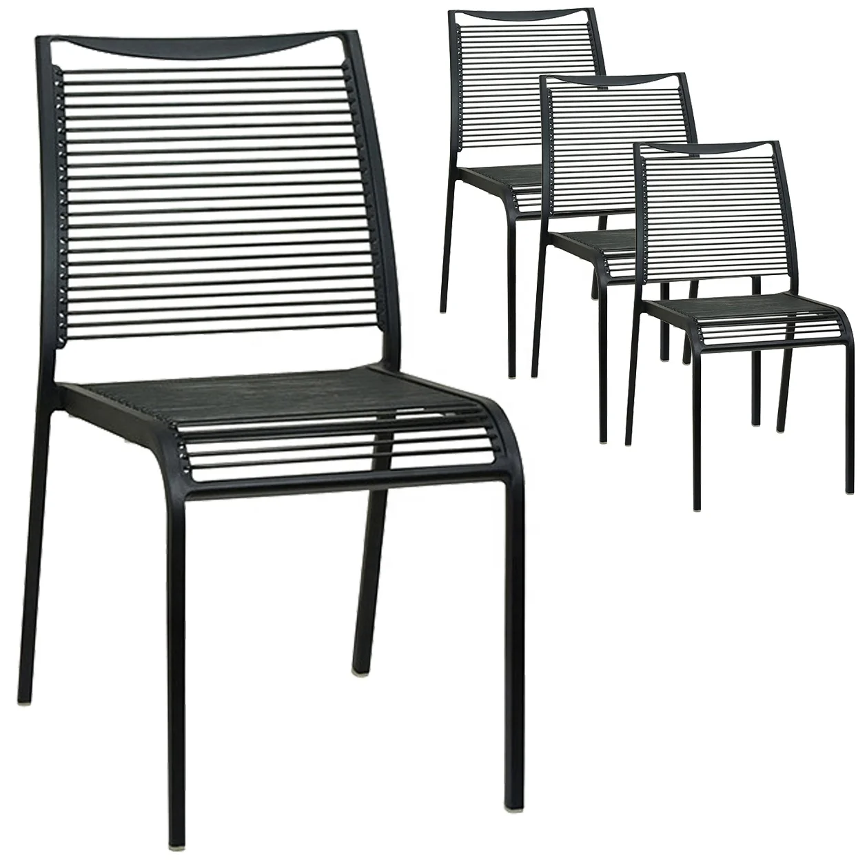 Aluminum Furniture Chair Thicken Back Chair Household Outdoor Metal Dining Coffee Chair