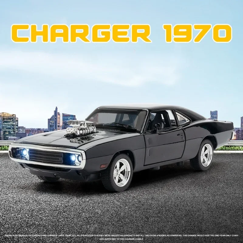 1/32 Scale Dodge Challenger Alloy Car Model Simualtion Fast and Furious Miniature Voiture Diecast Toy Vehicle Boy Birthday Gift