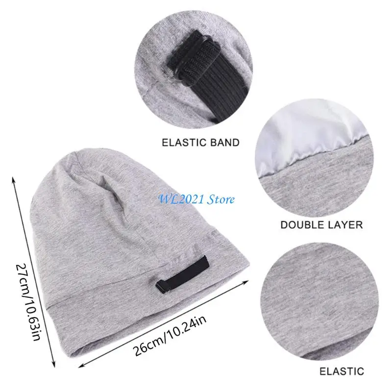 قبعة منسوجة قابلة للتعديل G5GC بمشبك مخفي من القطن والإيلاستين وغطاء رأس مرن بلون خالص #6