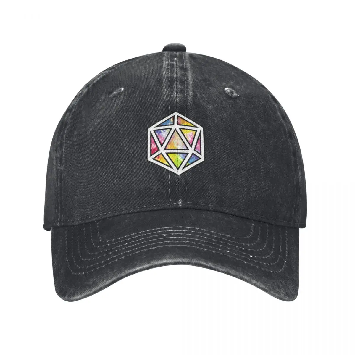 D20 Rainbow Splash - Acrylic Pour Baseball Cap Gentleman Hat Uv Protection Solar Hat Rave Snapback Cap Mens Caps Women's