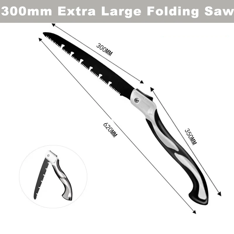 130-300mm Folding Hand Saw SK5 Gardening Pruning Saw Outdoor Logging Saw for Fruit Tree Gardening Timber Trimming Tool