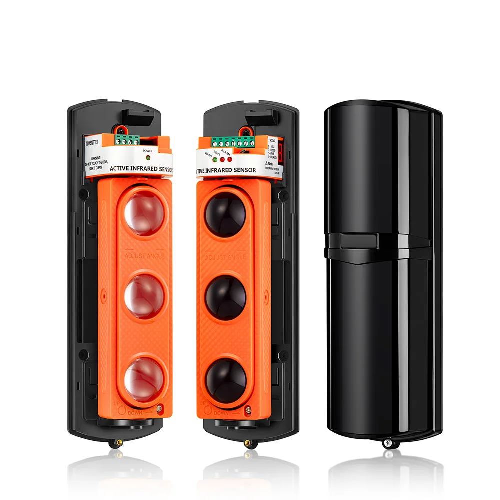 3 Beams Active Infrared Detector Sensor Security Sensors Perimeter Alert System for Home