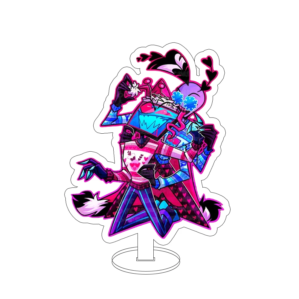Voor Hazbin Hotel Husk Alastor Vox Lucifer Valentino 15CM Acryl Stand Anime Leuke Desktop Ornament Vrienden Festival Gift