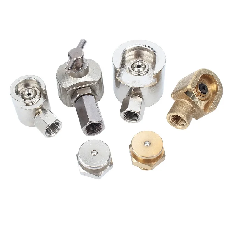 Flat Mouth Connector Brass Hand Rotary Slide On Hexagon Grease Nipple Coupler End Connector Butter Fittings