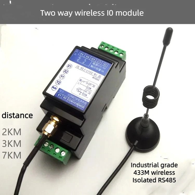 

Two-way Wireless IO Module MODBUS Relay Output Long-distance 433M Communication