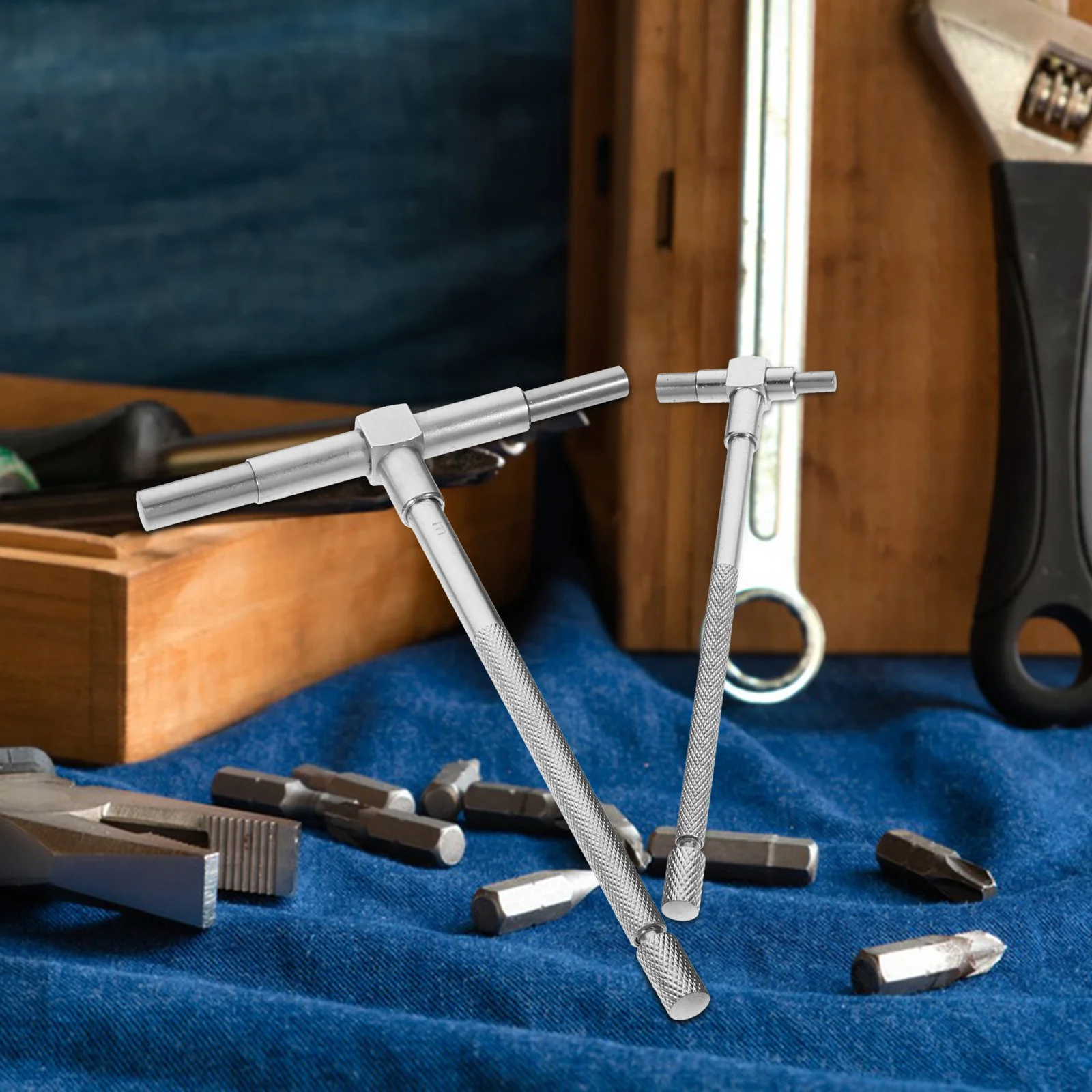 

6pcs Stainless Steel Telescoping Set Precision Bore Measurement Tools T-Shaped Hole Gauge Durable Portable Professional