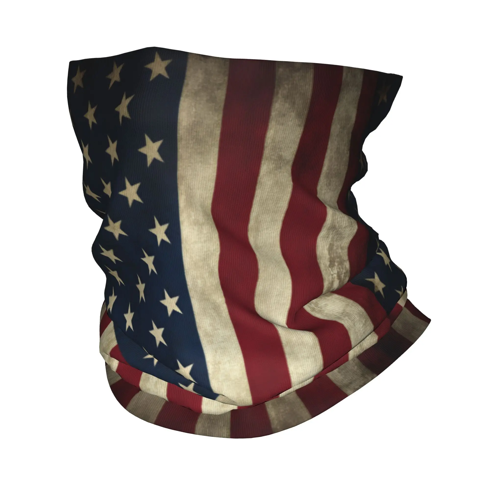 American Flag Bandana Neck Gaiter Printed  Magic Scarf Multifunctional Face Mask Riding Unisex Adult Breathable