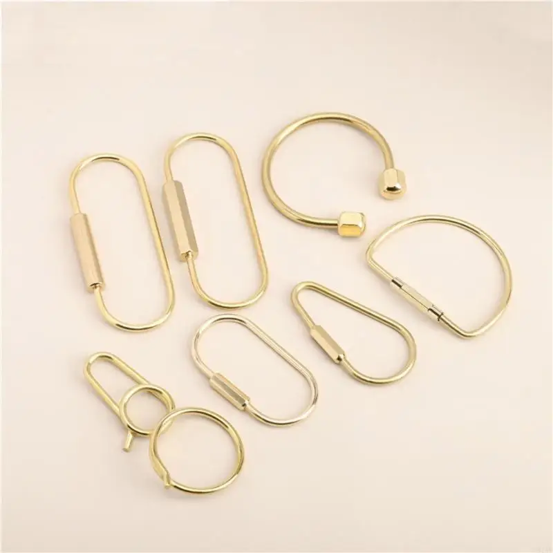 91AF Brass Screw Lock Keychain Durable Brass Lock Clip Holders Replacement