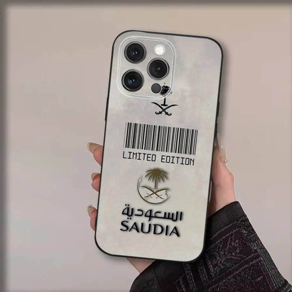 حافظة هاتف Kingdom Of السعودية لهاتف iPhone 17,16,15,14,13,12,11,Pro,Max,Plus,Air,X,XS,XR,SE,8,7,Mini,Soft Black Funda #2