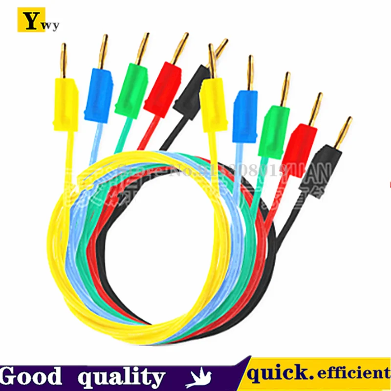 Pure copper gold-plated double-head 2mm banana plug test wire K2 teaching experiment short circuit wiring can be superimposed an