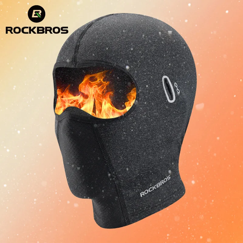 ROCKBROS Winter Full Face Mask Cycling Fishing Hiking Training Face Scarf Balaclava Helmet Liner Cap Glasses Headgear Hole