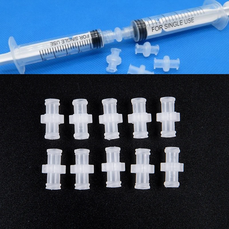 10Pcs Transparent Female To Female Coupler Luer Syringe Connector Easy To Use Plastic For Pneumatic Parts Durable 4mm Aperture