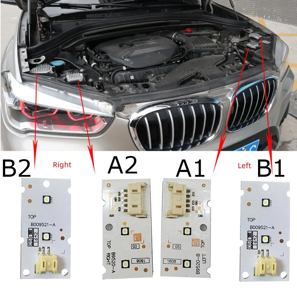 Super Bright Daytime Running Light 7428791 For BMW X1 F48 2017-2019 Angel Eyes DRL Led Chip Boards 63117428792 White Lightsource