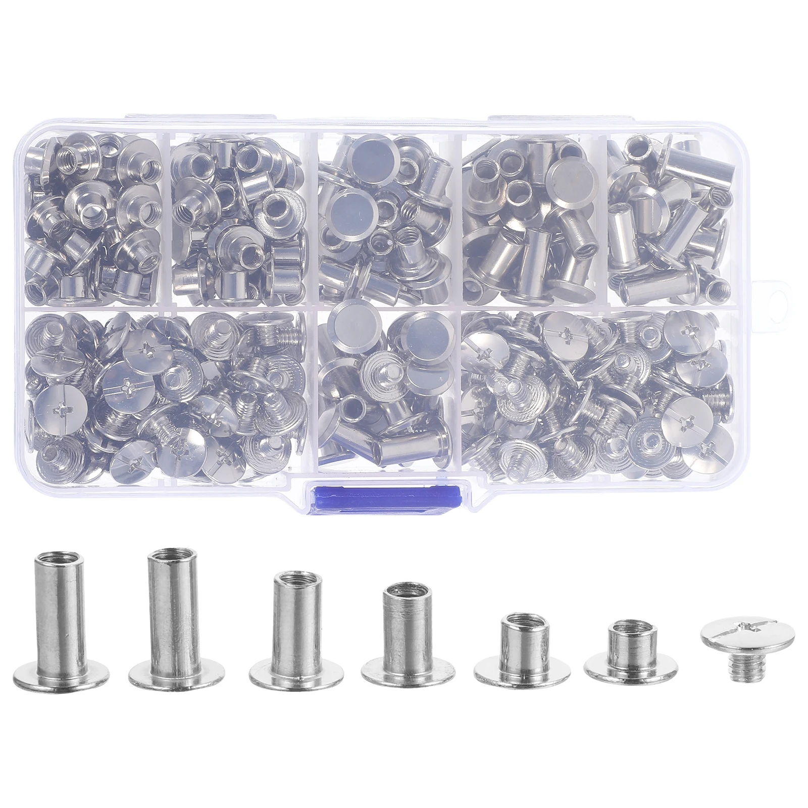 Metal Button Kit Round Rivets for Clothing Bags DIY Studs Spikes Crafting Rivet Set