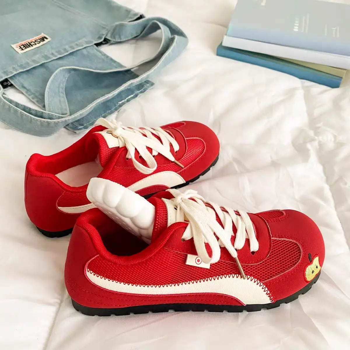 Niche Ballet Runner Sneakers Women Ugly Cute Mesh White 2026 Summer German Trainer Skate Shoe