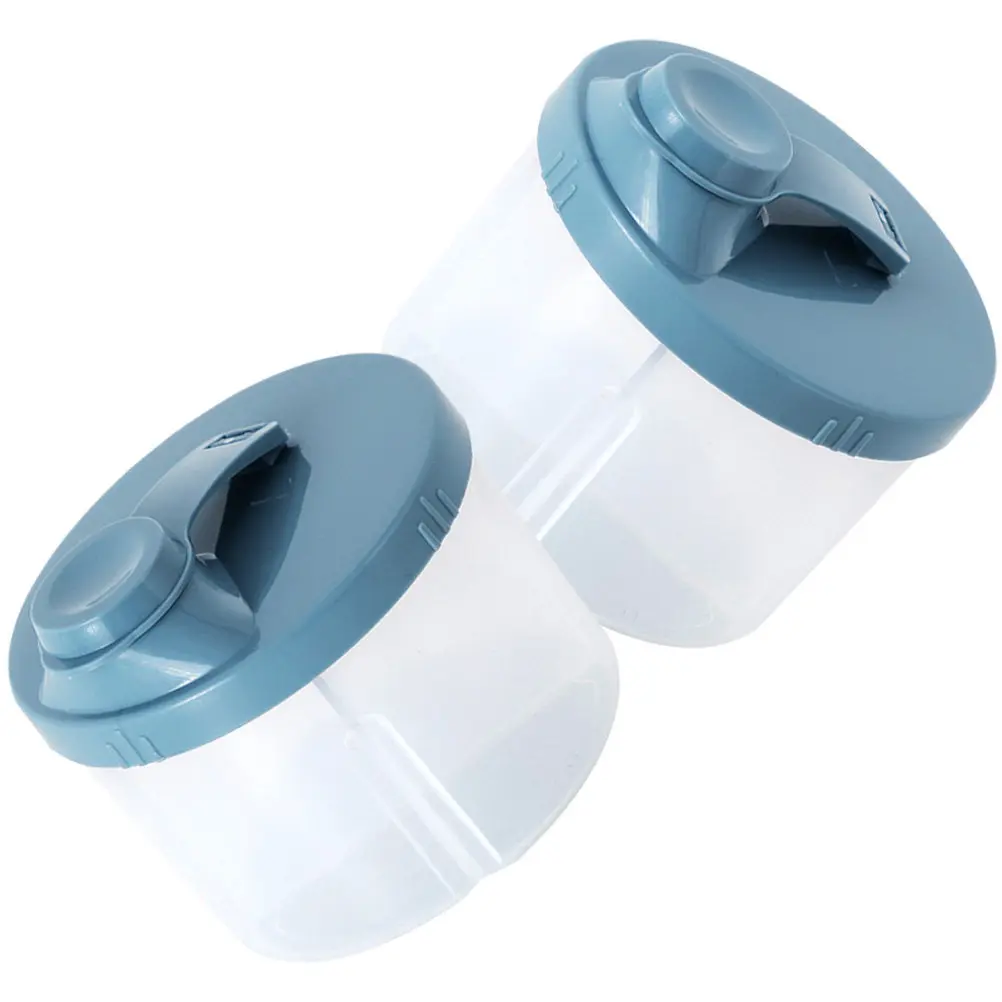 

2Pcs Portable Milk Powder Container Four-Compartment Rotating Design Formula Dispenser for Travel Outdoor Baby Formula Storage