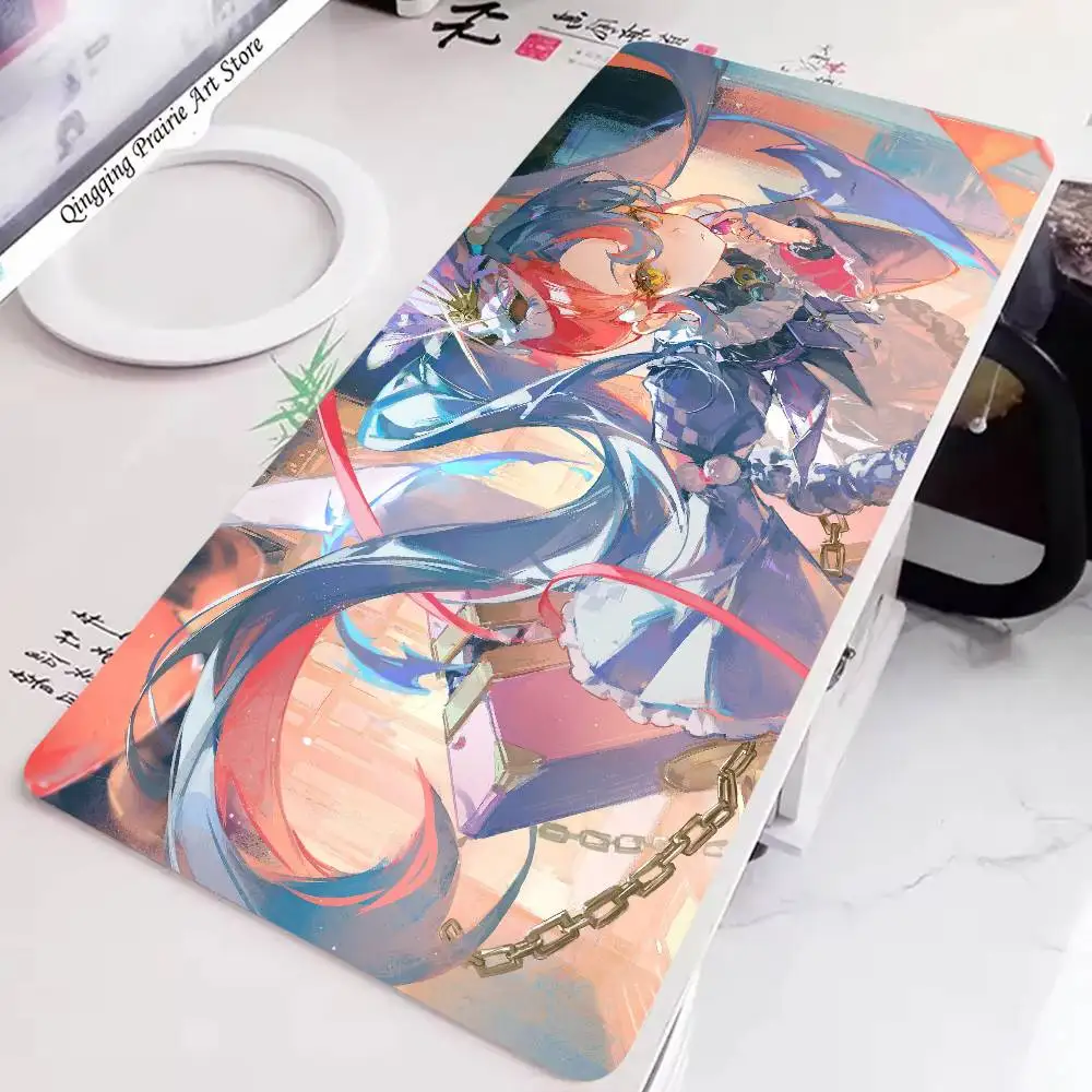 ROCCIA Anime Game W-Wuthering Waves Mousepad Non-slip Suitable For Office Computers Laptops E-sports Game Desk Mats XXL Keyboard