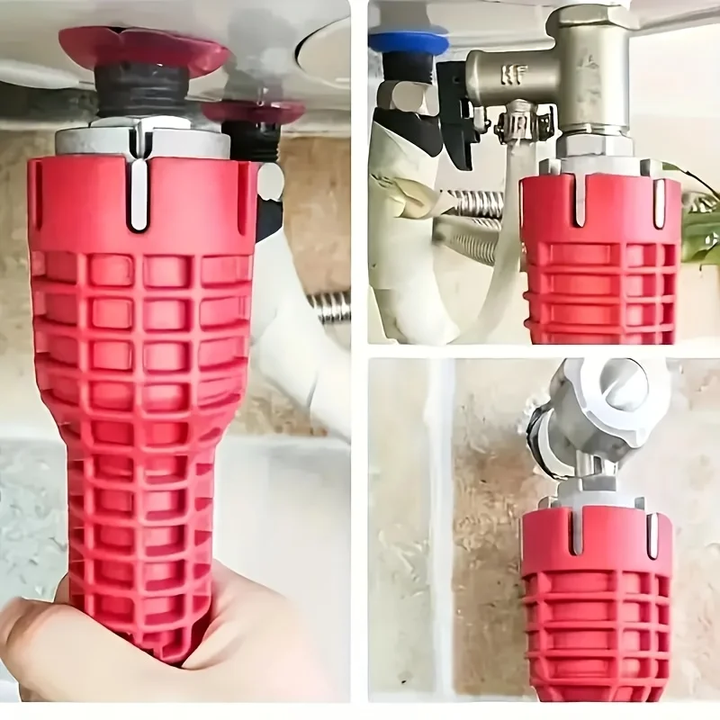 5-in-1 Multifunctional Sink Wrench Set - Plastic Faucet and Pipe Repair Tool Kit, Professional Bathroom Installation, Mechanical Operation, No Electricity Required